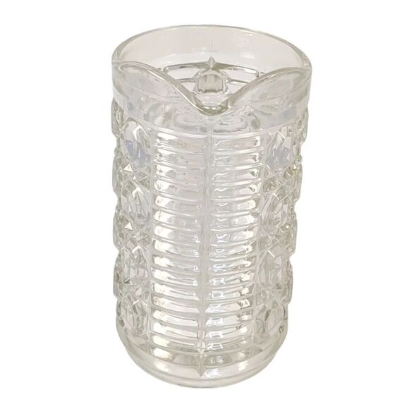 Glass Pitcher Federal Indiana Windsor Cane 16 oz - Picture 9 of 12